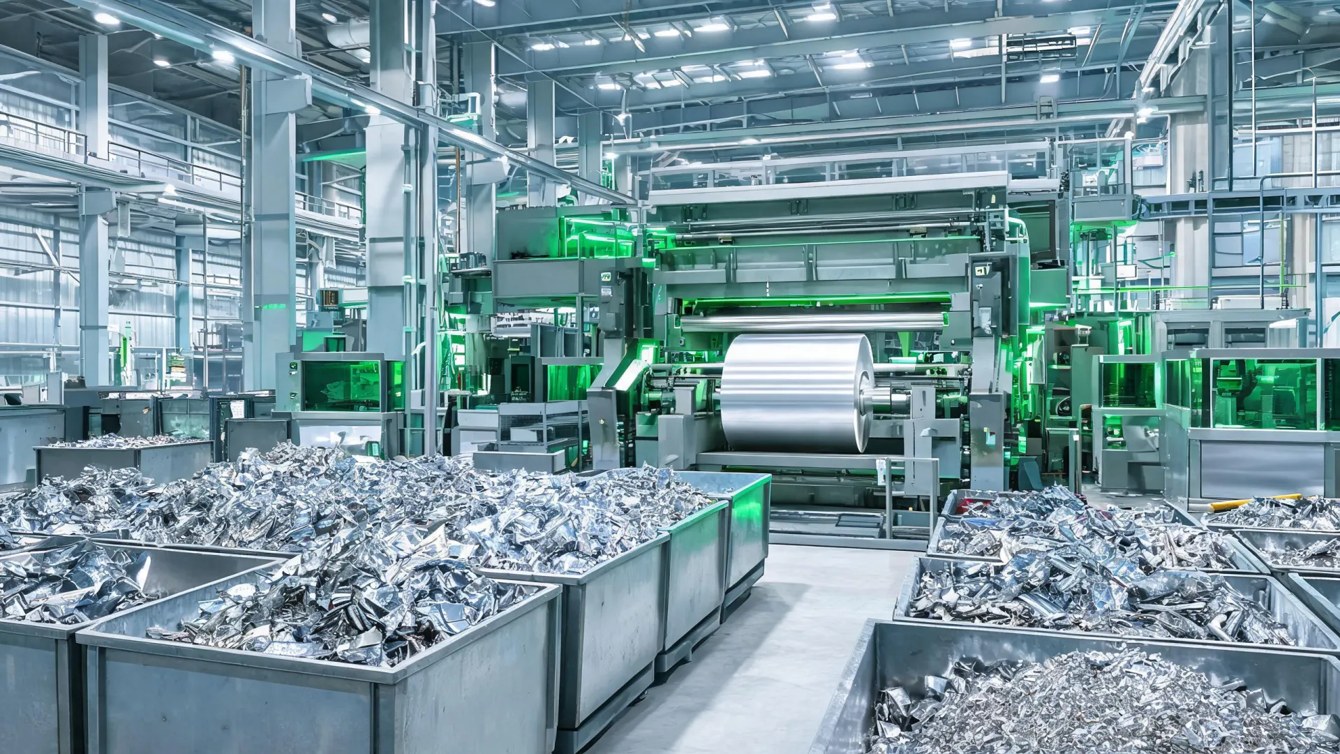 Aluminum rolling and recycling process